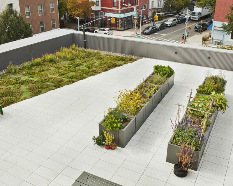 BESIDE — Brooklyn Library in Greenpoint, rooftop garden