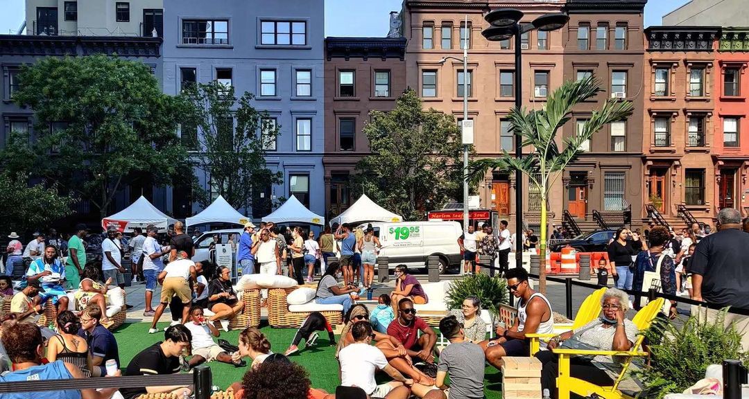 A block party in Harlem, September 2021. Photo by Justin Garrett Moore