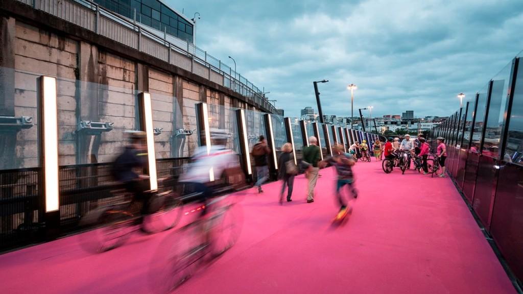 The Nelson Street Cycleway known as Te Ara I Whiti (“Pink Path”), photo by Ralph Webster