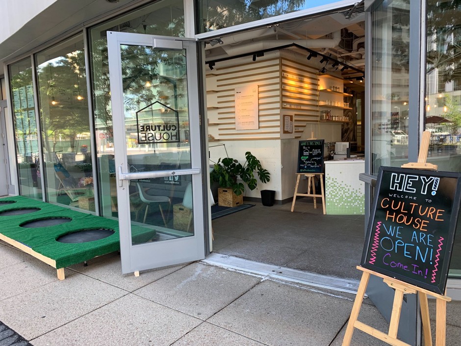 With free WiFi and free coffee, Cambridge's CultureHouse provides a kind of instant public space. Courtesy CultureHouse.